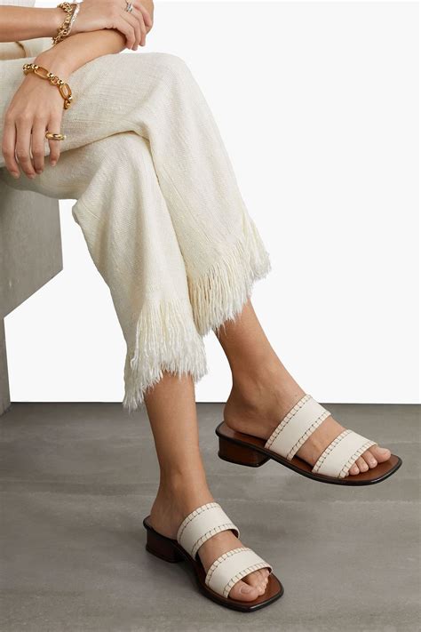 chloe laia|CHLOÉ Laia Leather Mules .